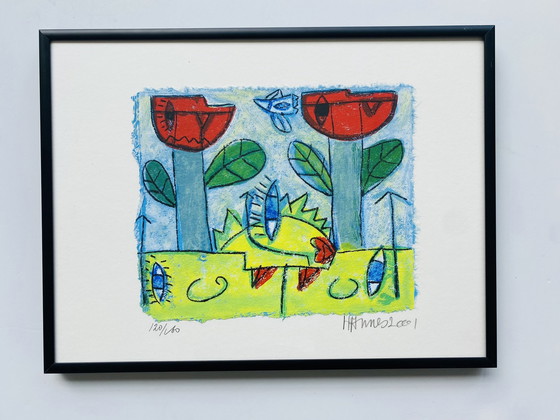 Image 1 of Hannes Kuiper - Serigrafía a todo color - Con marco