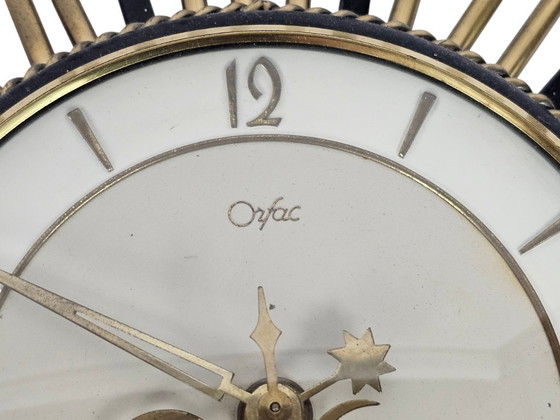 Image 1 of Orfac - Zonnewijzer -  'Sunburst' - wandklok - messing - 60's