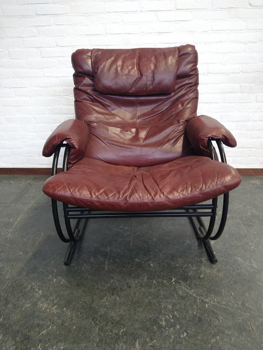 leren relax stoel jaren '70