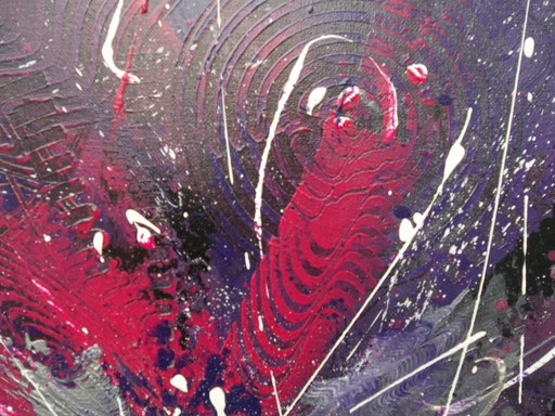 Original painting by the painter 2Luss'Art – "Night Drift" – Format 60x60 cm