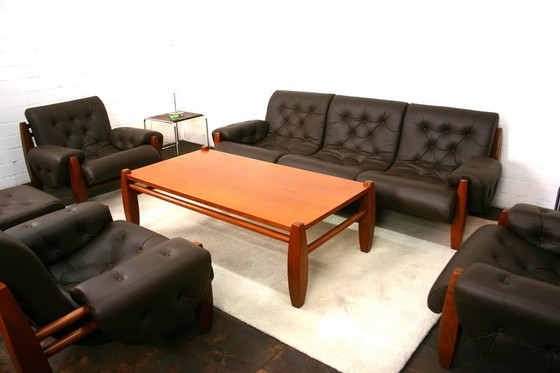 Image 1 of Top! Danish Vintage Teak Coffee Table / Mid - Century Coffee Table in the style of Sergio Rodrigues, Percival Lafer, excellent c