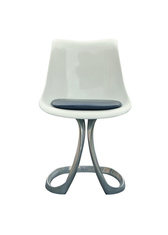 Image 1 of Set of 4 chairs by Michel Charron, organic design, 1970s