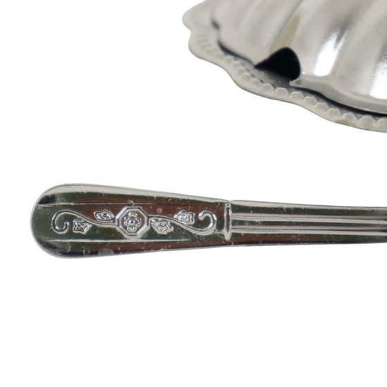Burriera vintage a forma di conchiglia di capasanta. – Accessori da tavola, Chrome, Glass (photo 11 of 12)
