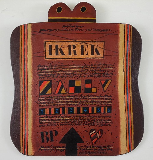 Ferenc Gögös - "Ikrek" - Painting in acrylic on wooden panel
