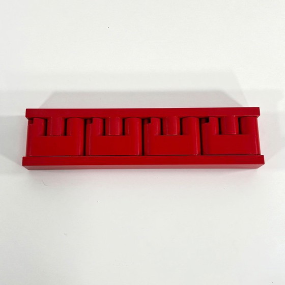 Image 1 of Porte-manteau Minivip rouge de Benanti & Brunori pour Velca Legnano, années 1970