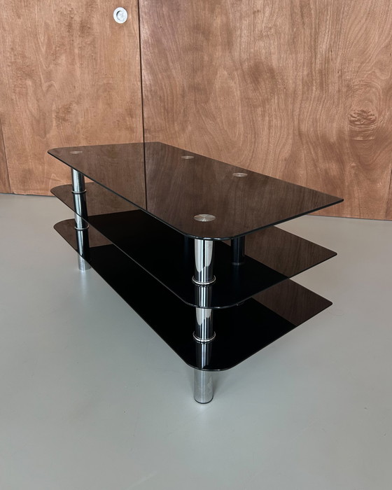 Image 1 of Supporto TV in vetro cromato