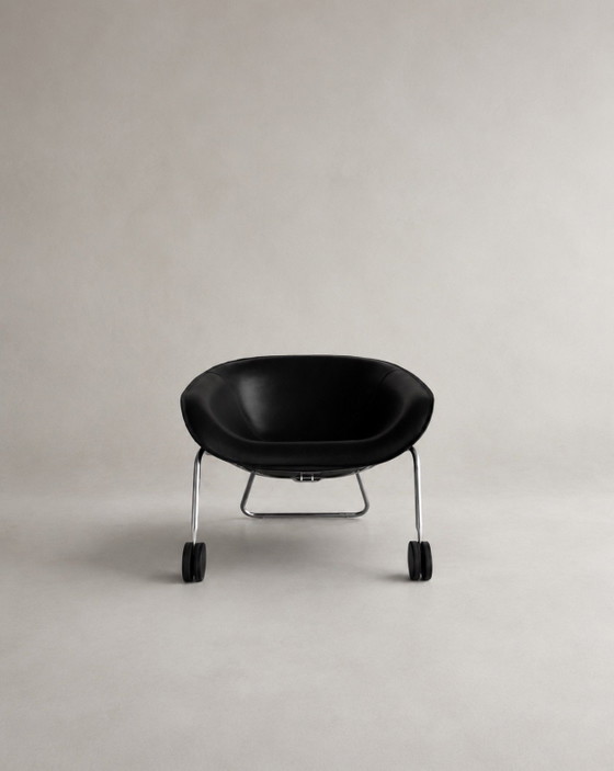 B&B Italia Mart fauteuil, ontwerp van Antonio Citterio, 2003 – Chrome, Leather (photo 8 of 11)