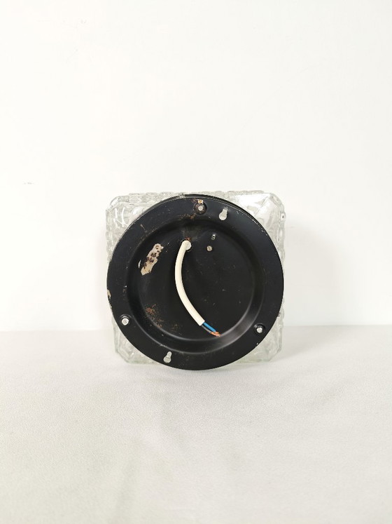 Image 1 of Vintage Hustadt Leuchten Bubble Glass Flush Mount or Sconce / 1970s Space Age Mid Century Modern Wall Light / West Germany Desig