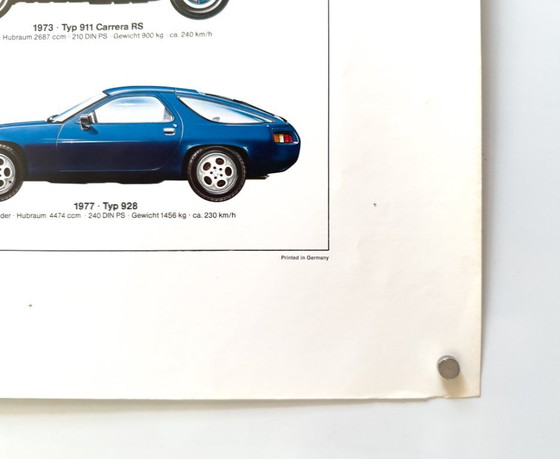 Image 1 of 🏁 Porsche History: Sportwagen 1948–1977 – c. 1977 – Original Poster by Ken Rush |  Lithographic print | 102 × 76 cm | Germany 