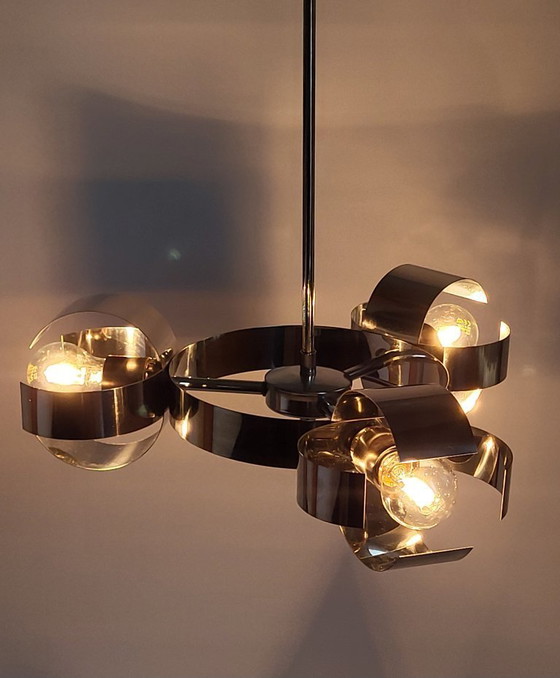 Image 1 of Suspension space age chrome 1970s