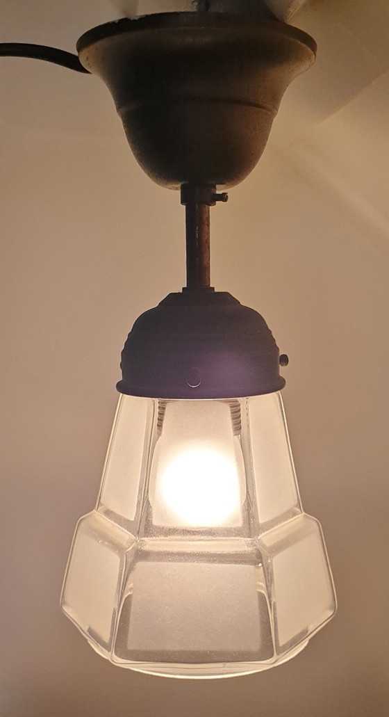 Image 1 of 2 lampade a sospensione Art Déco degli anni '40