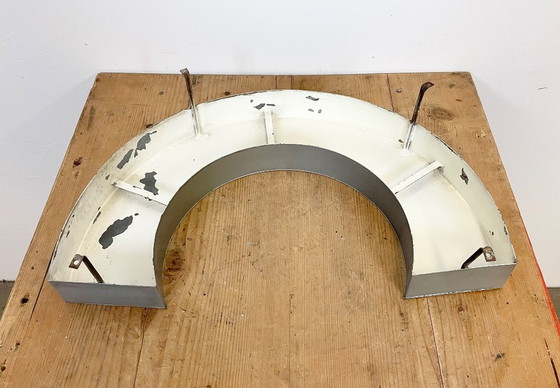 Image 1 of Large Vintage Grey Iron Facade Letter C , 1970s