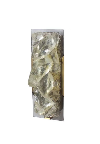 Aplique de cristal brutalista grande vintage