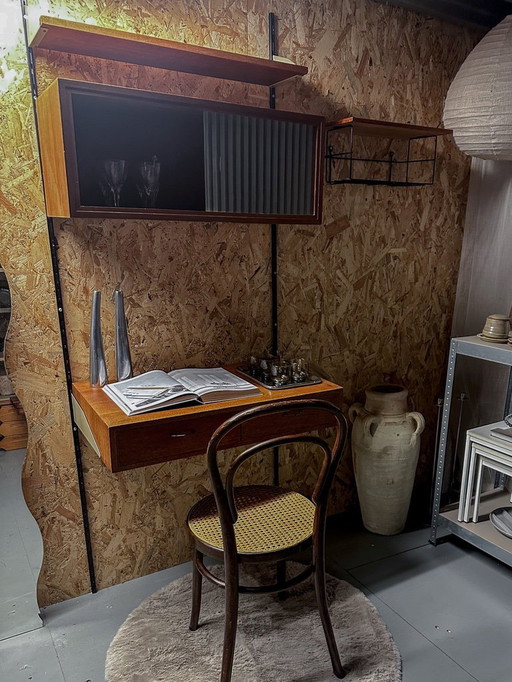 Armario de pared vintage - estantería - escritorio - armario