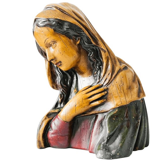 Escultura antigua de Mater Dolorosa, estatua de la Virgen María de la década de 1930. – Objetos decorativos (photo 5 of 9)