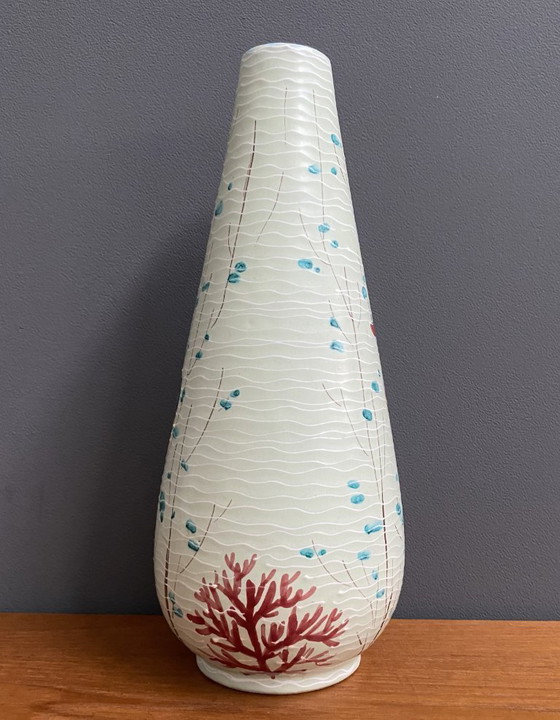 Image 1 of Italienische Vase, Modell 38-29 mit Seepferdchen-Dekor, 1960er Jahre