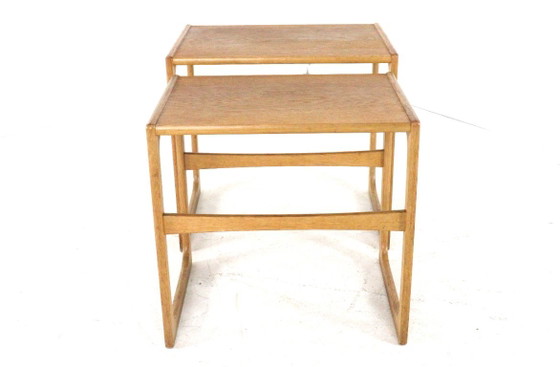 Set di 2 tavolini impilabili vintage in rovere, stile danese Mimiset – Wood (photo 15 of 20)
