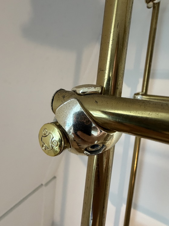 Libreria/scaffale in metallo e vetro anni '70 – Armadi a muro, Brass, Glass (photo 4 of 5)