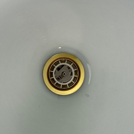 Image 1 of Vintage Opaline Glass Pendant Light, 23 cm XL