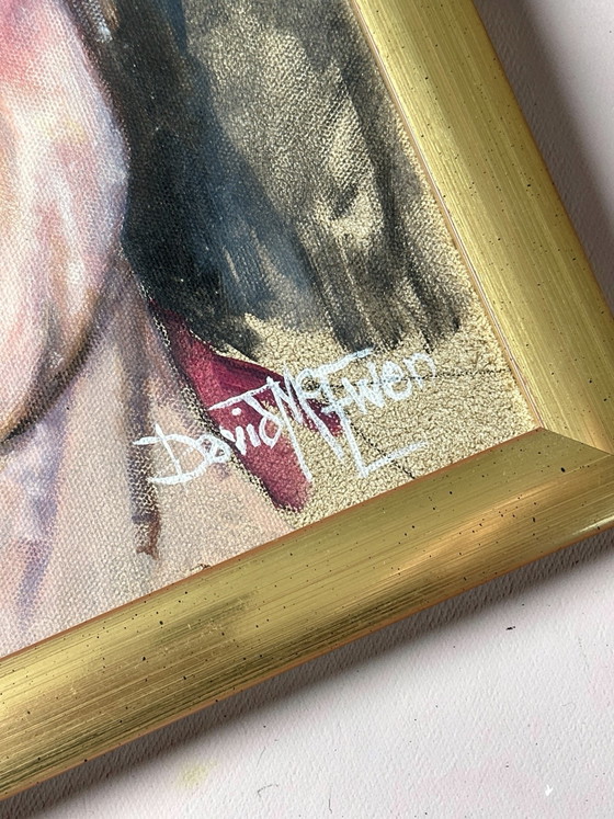 Original Painting David McEwen - Portrait of a Woman (Oil / Pastel) – Paintings & Drawings, Wood, Canvas (photo 2 of 5)