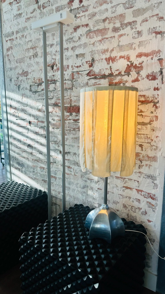 Lampe Quasar Madonna by Jan des Bouvrie, Textile, Aluminium, Crème (photo 5 sur 5)