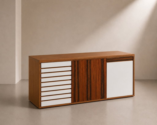 Vintage Mid Century Dressoir Kast – 10 Lades & 2 Kastjes – Jaren 70