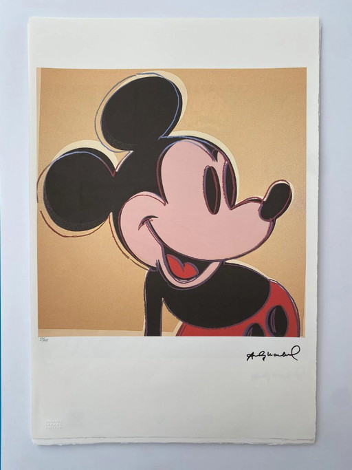 After Andy Warhol, Mickey Mouse, 1980s, Lithograph – lithos zeefdrukken, Paper