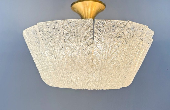 Image 1 of Grande lampadario/plafoniera di Barovier&Toso, vetro di Murano, Italia, anni '60, raro esemplare