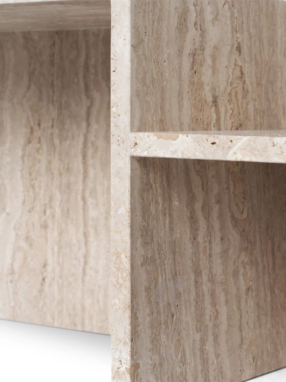 Image 1 of Bijzondere salontafel van travertijn / Ferm Living