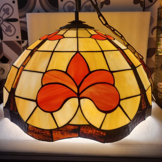 Image 1 of Grande lampadario Tiffany Art Déco