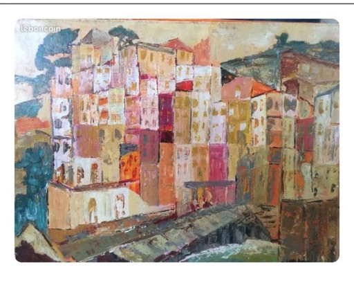 Peinture sur toile « Vernazza » 61 x 46 cm