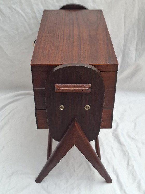 Beautiful Mid-Century Danish Design Sewing Cabinet (1950s/60s) – Storage cabinet, Wood (photo 12 of 21)