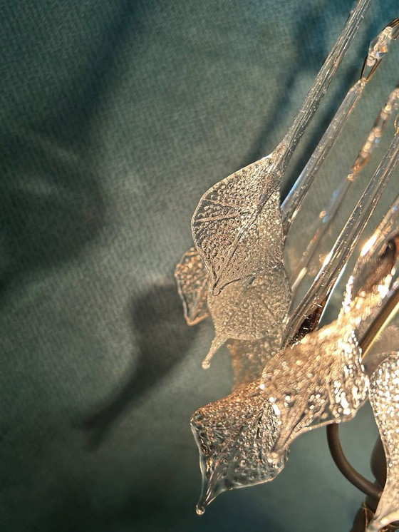 Image 1 of Vintage Crystal Table Lamp Giraffe With Palm Tree
