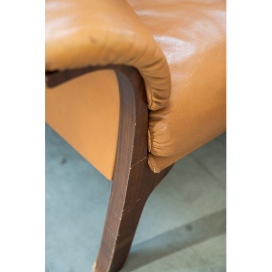 Image 1 of Vintage Frau sofa in cognac-colored leather, 1980-1990