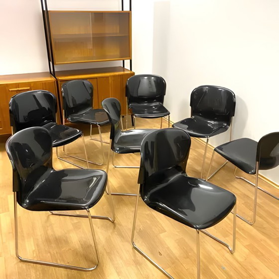 Image 1 of Retro Chair Drabert SM400K, West Germany, 1980s, Set of 8 (Marked)
