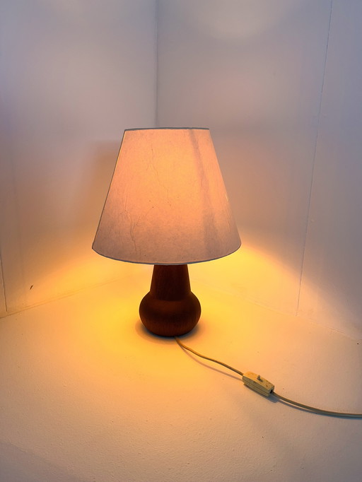 Lampe de table en teck et papier '60
