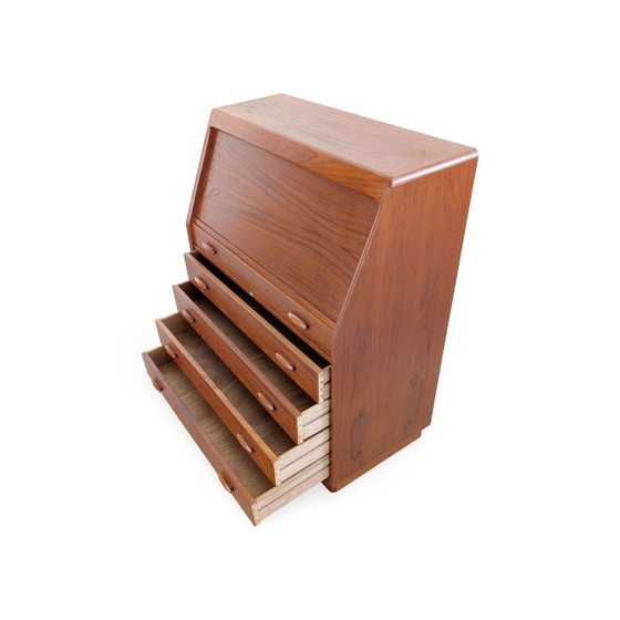Original Dyrlund Midcentury Sekretär Kommode Teak Schminktisch, Kommoden, Holz, Braun (Foto 8 von 9)