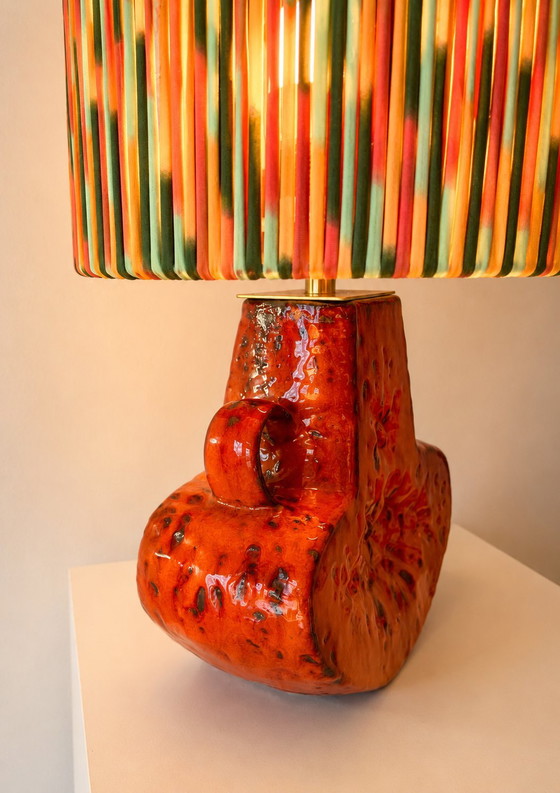 Image 1 of Lampada da tavolo Pop Art anni '70, riciclata dalla Germania Ovest, vaso