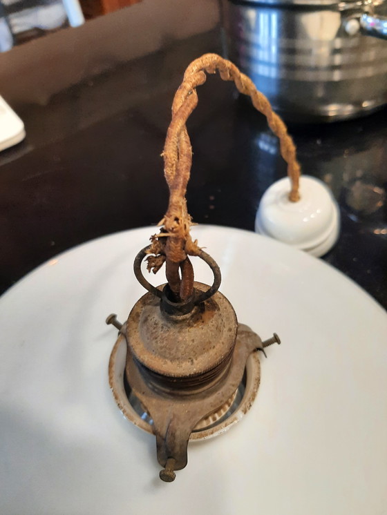 Image 1 of Antike Opal-Hängelampe ±1900–1920