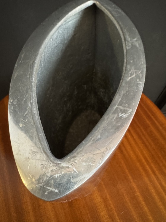 Image 1 of Vaso in alluminio spazzolato degli anni '80