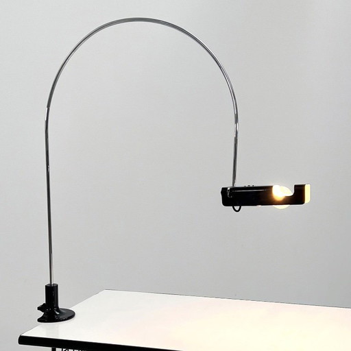 Black Spider Desk Lamp by Joe Colombo for Oluce, 1960s