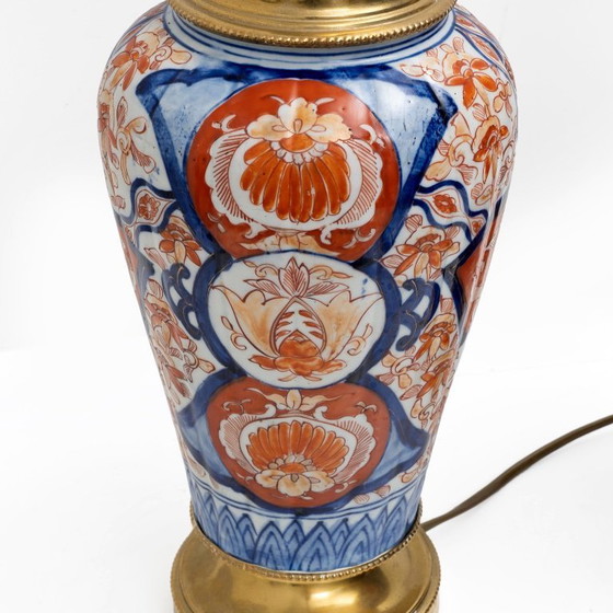 Pair of Imari Porcelain Vases with Gilt Bronze Mounts, Japan, Meiji Period – Table lamps (photo 5 of 7)