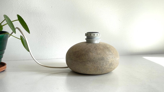 Image 1 of LAMPE Galet en PIERRE Naturelle VINTAGE