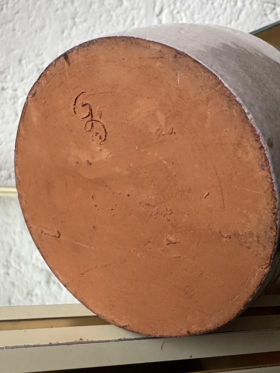 Image 1 of Handgefertigte Majolikalampe mit Fruchtmotiv, 1970er Jahre