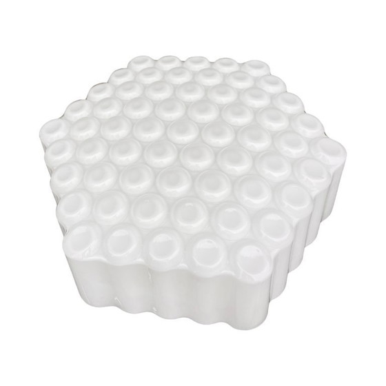 Image 1 of Large hexagonal three-dimensional milky white Honeycomb wall lamp ceiling lamp Czechoslovakia Kamenický Šenov 1960s