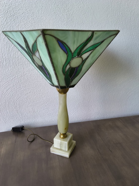 Armany Tiffany Lamp – Aermann-Leuchten, Table lamps, Glass, Metal (photo 6 of 7)