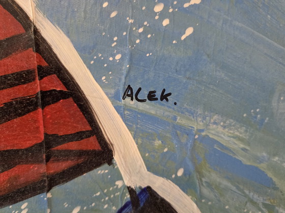 Image 1 of Artist Alek, 193cm wide 93cm high, Gorillaz-style