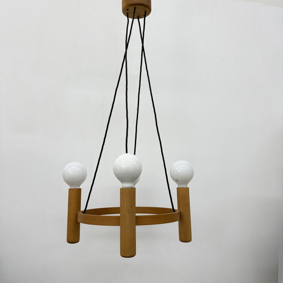 Image 1 of Vintage Domus Danish design hanging lamp chandelier , 1970s