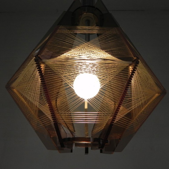Vintage plexiglas en nylondraad hanglamp Paul Secon voor Sompex, jaren 60 – Hanglampen, Plastic (photo 24 of 25)