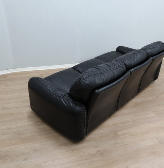 Canapé 3 places en cuir noir Busnelli Piumotto années 1970 – Canapés 3 places, Leather (photo 3 of 12)